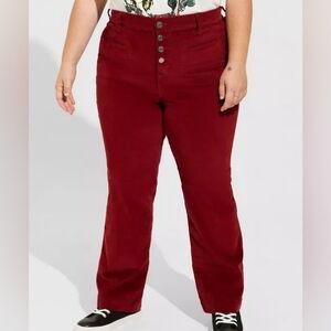 Torrid 20R Deep Red Corduroy Pants